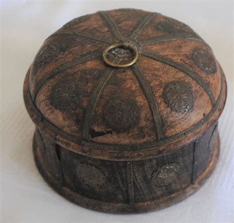 vintage round soccer metal box deco|Vintage Round Wooden Box .